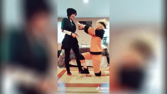 Tik Tok anime cosplay Naruto Saske(Female) Наруто Саске