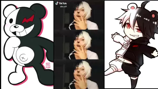 TikTok cosplay Monokuma Danganronpa