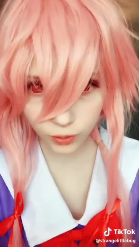 TikTok cosplay Yuno Gasai Эти безумные глаза