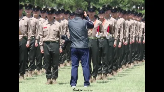 190523 Minho на церемонии завершения военной подготовки корпуса морской пехоты ⚓