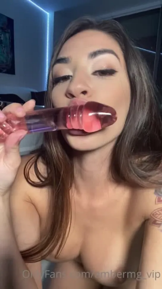 AmberMg - Big Tits Solo Dildo Licking (ambermg_vip Onlyfans)