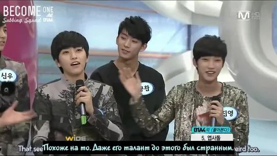 [rus sub] B1A4 Cut - M!Wide Open Studio (15.11.12) 720p