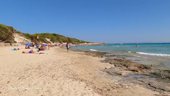 Longest Beach Ibiza SES SALINES Beach IBIZA Spain _ 4K Walk