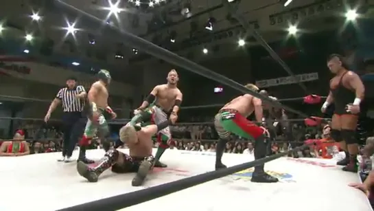 Eita, Flamita & T-Hawk vs Akira Tozawa, Shingo Takagi & Uhaa Nation - 03.07.2014 (Dragon Gate Rainbow Gate 2014 - Day 2)