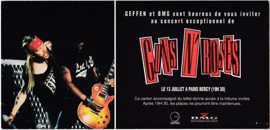 Guns N' Roses - 1993.07.13 @ Palais Omnisports De Bercy, Paris, France