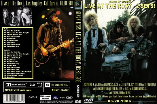 Guns N' Roses - 1986.03.28 @ The Roxy, Hollywood, CA, USA - set #1 & 2