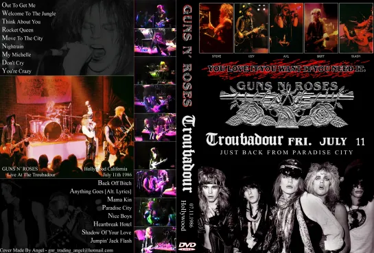 Guns N' Roses - 1986.07.11 @ The Troubadour, Hollywood, CA, USA