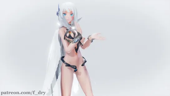 MMD R-18 [CENSORED] White Kangxi Glass Blead Author F_Dry