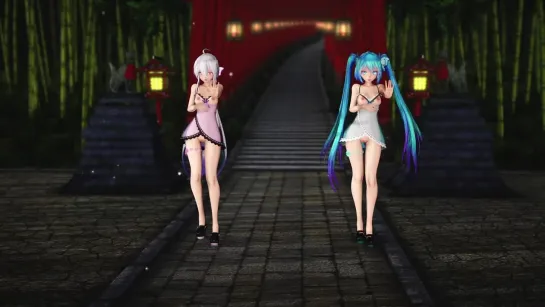 MMD R-18 [EROTIC] Miku  Haku Yoiyoi Kokon Author F_Dry