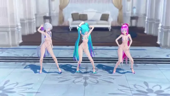 MMD R-18 [EROTIC] Miku & Haku & Luka Step Author F_Dry