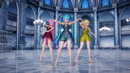 MMD R-18 [EROTIC] Miku & Luka & Rin Liar Dance Author F_Dry