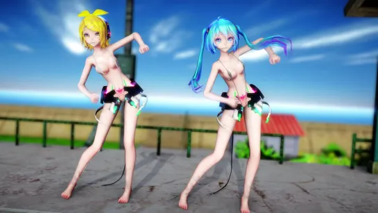 MMD R-18 [NORMAL] Miku & Rin Fit's Author F_Dry