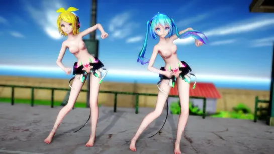 MMD R-18 [EROTIC]  Miku & Rin Fit's Author F_Dry