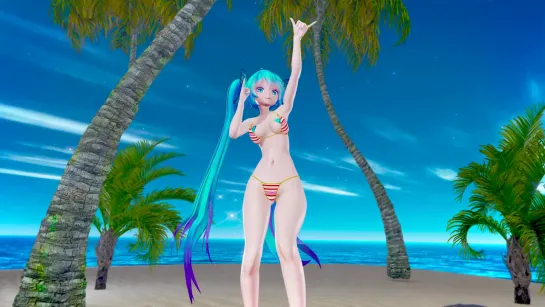 MMD R-18  [NORMAL] Miku Deep Blue Town Author F_Dry