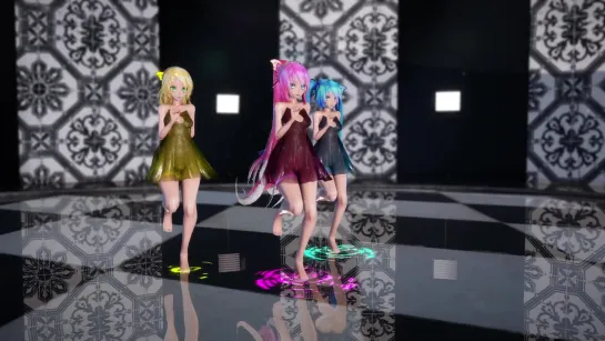 MMD R-18 [EROTIC] Miku & Luka & Rin Club Majesty Author F_Dry