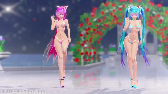 MMD R-18 [NORMAL] Miku & Luka Chocolate Cream Author F_Dry