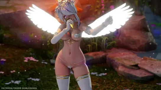 MMD R-18 [NORMAL] Haku Angel Jewel Remade Author Orion Dobledosis