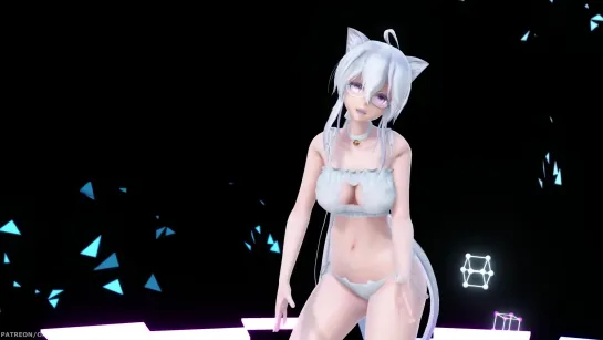 MMD R-18 [NORMAL] Haku Cat Lingerie Shake It! Author Orion Dobledosis