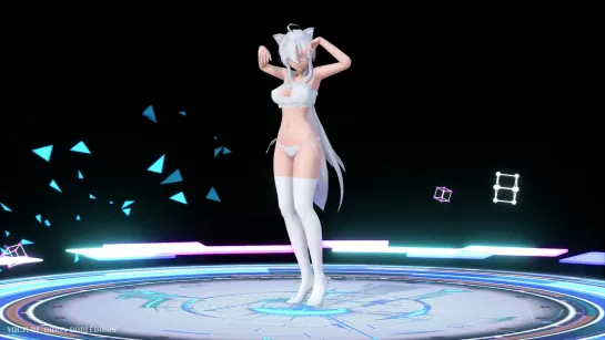 MMD R-18 [NORMAL] Haku Cat Lingerie Marine Dreamin Author Orion Dobledosis