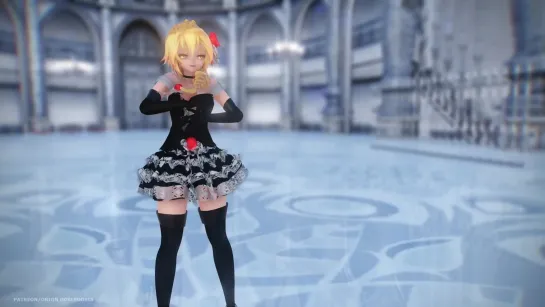 MMD R-18 [NORMAL] Neru Lace Dress Eazy Dance Author Orion Dobledosis