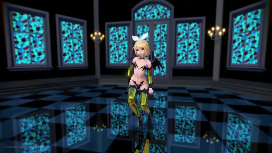 MMD R-18 [NORMAL] Rin Succubus Chained Up Author Orion Dobledosis