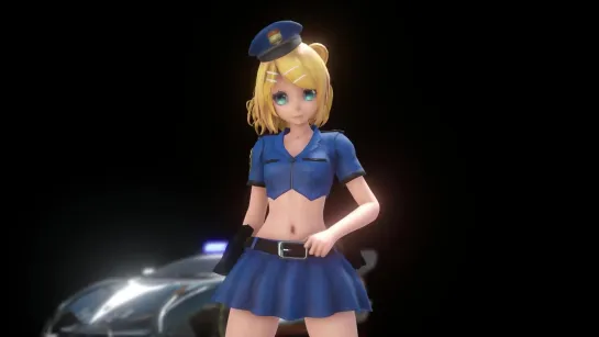 MMD R-18 [NORMAL] Rin Police New Thang Author Orion Dobledosis