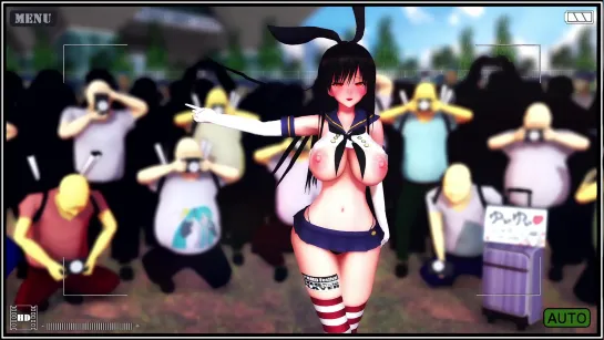 MMD R-18 [Extra Ver1] Yui Kotegawa Hypnosis Exposure Cosplay Event Author AquiNas