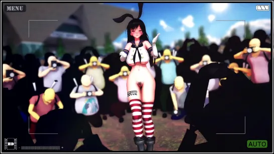 MMD R-18 [Extra Ver3] Yui Kotegawa Hypnosis Exposure Cosplay Event Author AquiNas