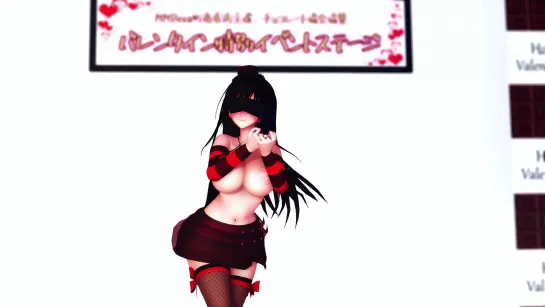 MMD R-18 [Extra Ver3] Yui Kotegawa In Blindfold Valentine Day Dance Author AquiNas