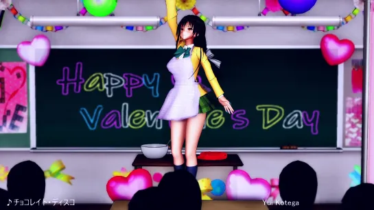 MMD R-18 [Normal Ver1] Yui Kotegawa Valentines Day Dance Author AquiNas