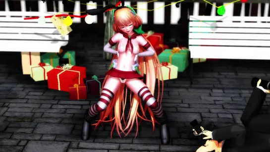 MMD R-18 [Erotic] Angela Shimakaze Cosplay Christmas Dance Author Aquinas