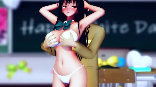 MMD R-18 [Extra Ch1] Yui Kotegawa Hypnosis Exposure White Day Author AquiNas