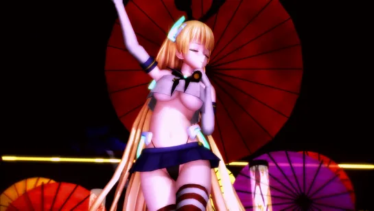 MMD R-18 [Normal] Angela Shimakaze Cosplay Tougen Renka Author AquiNas