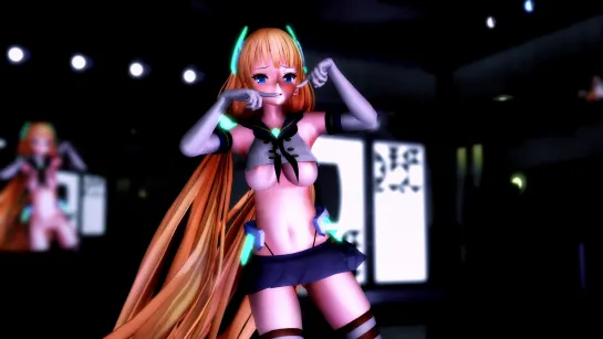 MMD R-18 [Erotic] Angela Shimakaze Cosplay Pink Cat Author Aquinas