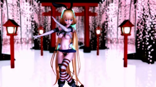 MMD R-18 [Erotic] Angela Shimakaze Cosplay Gokuraku Jodo Author Aquinas