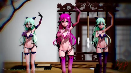 MMD R-18 [NORMAL] Yamakaze Triples Everglow Author DeathJoeProduction