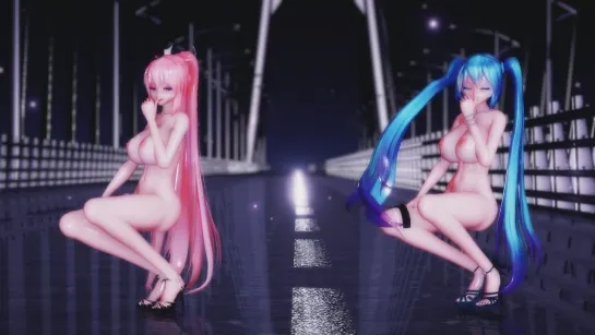 MMD R-18 [EROTIC] Miku & Luka Chocolate Cream Author Red Eyes Lunatic