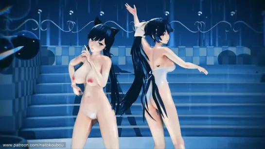 MMD R-18 [EROTIC] Atago  Takao Dive To Blue Author Naitokoubou