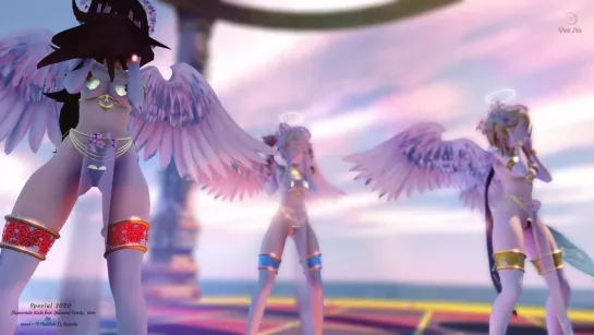 MMD R-18 [XXX] Angels Lumine & Barbara & Amber Goody Time Author Pink Hole