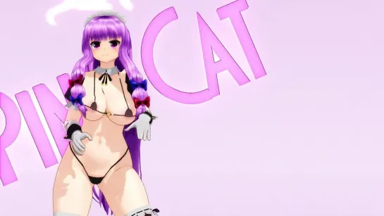 MMD R-18 [NORMAL] Patchouli Pink Cat Author Hazy