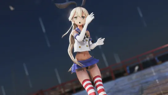 MMD R-18 [Erotic] Shimakaze Marine Dreamin Remake Author GHK MMD