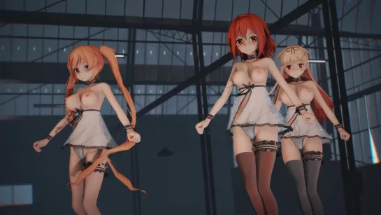 MMD R-18 [Erotic] Hakuro & Yudachi & Murasame Number 9 Author 000