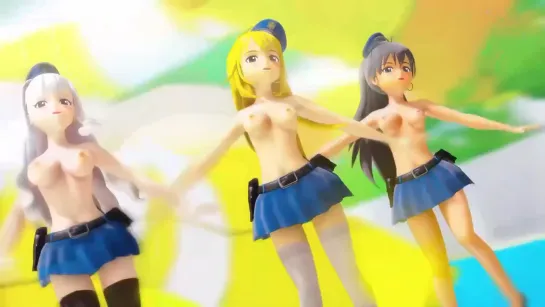 MMD R-18 [Erotic] Idolmaster Hibiki & Takane & Miki Red Flavor Author 000