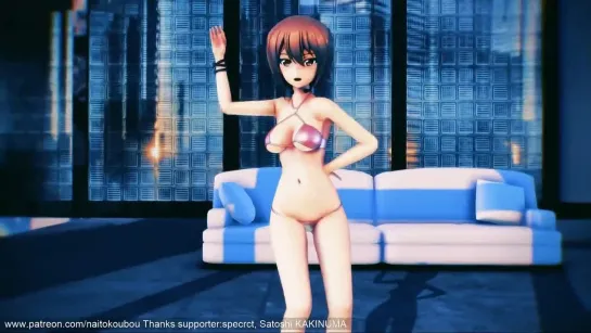 MMD R-18 [NORMAL] Maho Nishizumi Killer B Author Naitokoubou