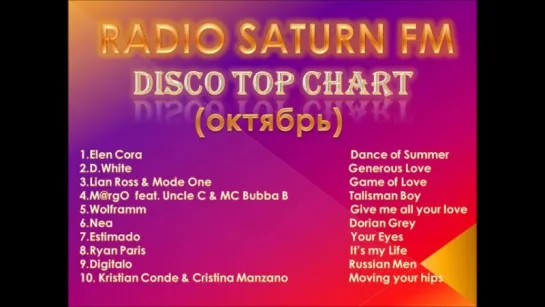 Radio Saturn FM - Disco Top Chart (30.10.2016) (Radio SaturnFM www.saturnfm.com)