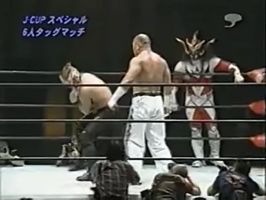 Jinsei Shinzaki, Jushin Thunder Liger & Super Delfin vs. CIMA, Heat & KENTA - 21.02.2004 (Osaka Hurricane 2004)