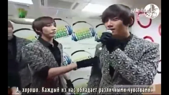 091216 2PM Backstage cut @ Melon Music Awards 2009 (русс. саб)