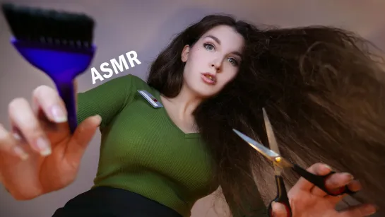 АСМР [Ролевая игра] Парикмахер 💇 Стрижка волос, Массаж, Уход ✂ ASMR