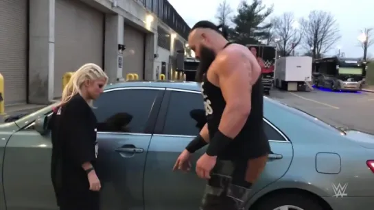 Braun Strowman teaches Alexa Bliss how to flip cars for WWE Mixed Match Challenge