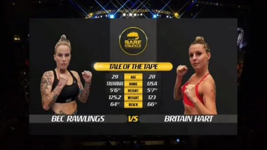 Bare Knuckle Fighting Championship 2: Bec Rawlings vs. Britain Hart